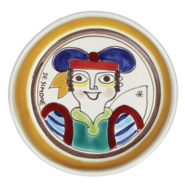 Handmade De Simone Ceramic Ashtray Folk Sailor PC312FK-1 Handmade De Simone Ceramic Ashtray Folk Sailor PC312FK-1